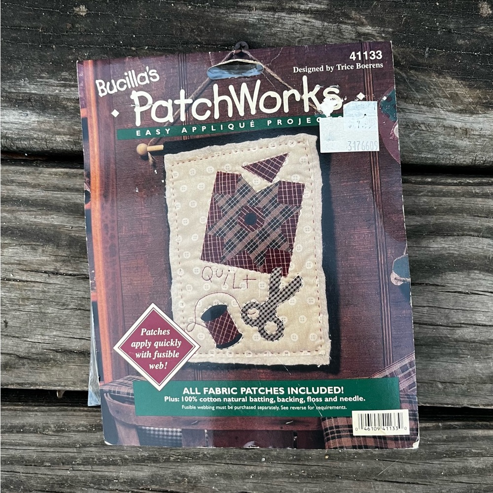 BUCILLA’S PATCHWORK QUILT 7” x 10” WALL HANGING KIT EASY APPLIQUE PROJECT 41133